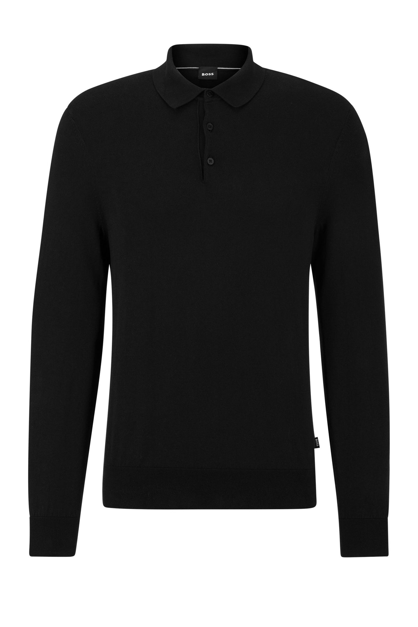 Polo tricoté Boss Gemello noir