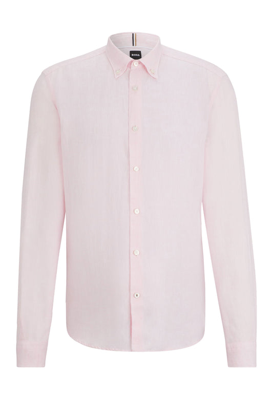 Chemise à manches longues Boss S-liam-s-bd-c1-242 rose pastel clair