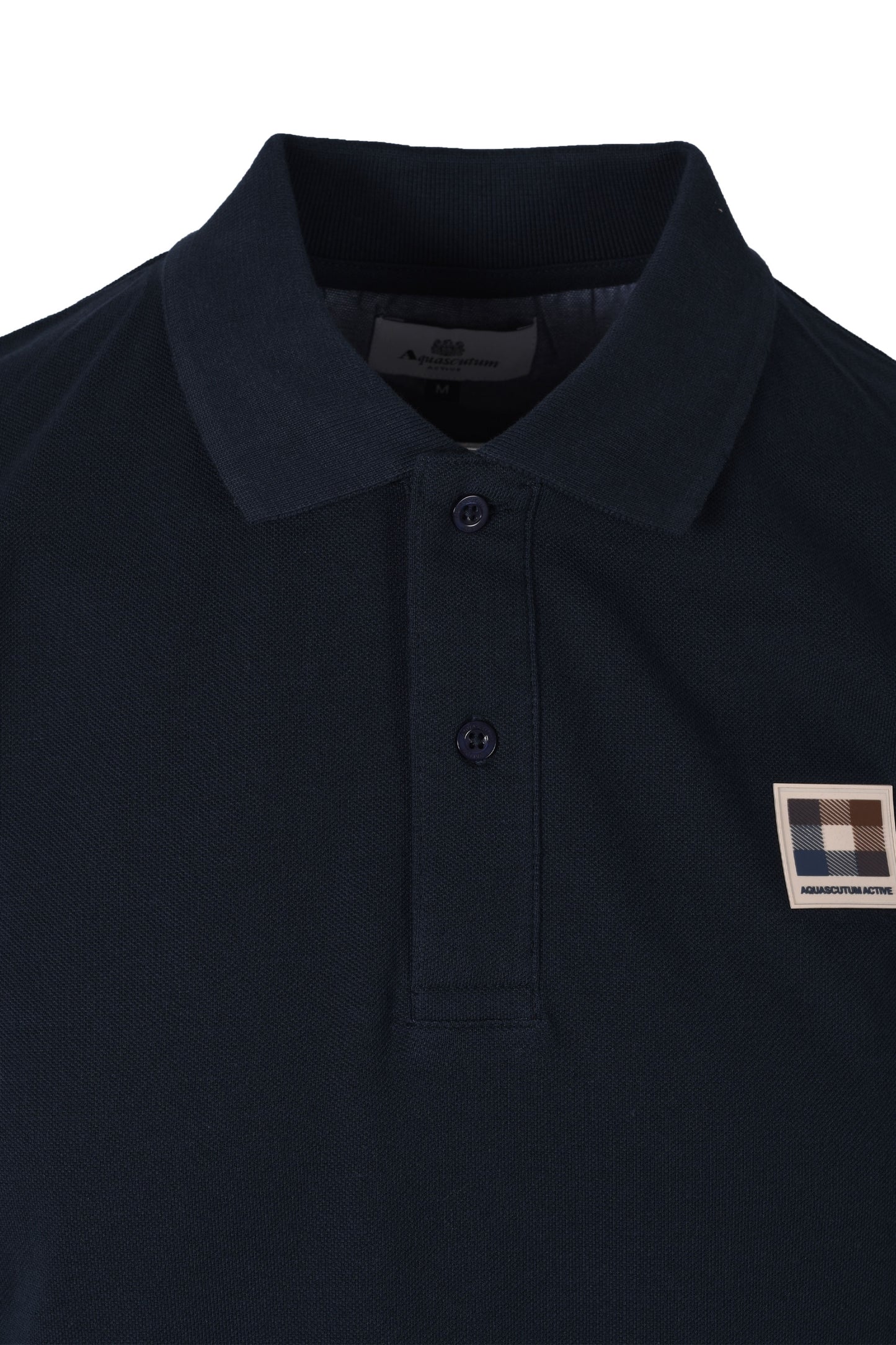Polo à carreaux Aquascutum bleu marine