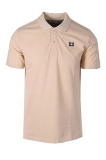 Aquascutum Check Patch Polo Shirt Beige Aquascutum