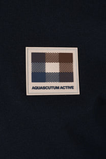 Aquascutum Club Check Patch T-shirt Navy Aquascutum