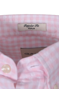 Gant Reg Poplin Gingham Shirt Light Pink Gant