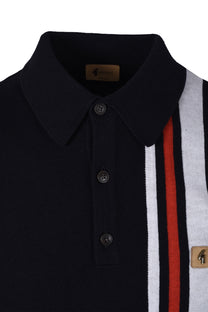Gabicci Vintage Soda Knitted Polo Shirt Navy Gabicci Vintage Michael Stewart Menswear  Knitwear