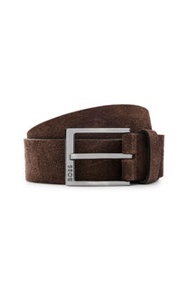 Boss Black Elloy Leather Belt Dark Brown Boss Black
