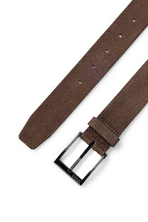 Boss Black Elloy Leather Belt Dark Brown Boss Black
