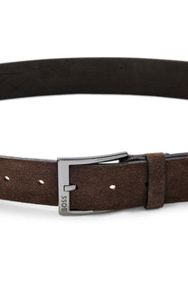 Boss Black Elloy Leather Belt Dark Brown Boss Black
