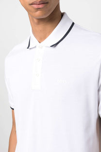 Boss Parlay 190 Polo Shirt Natural Boss Black