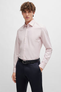 Boss H-hank-kent-c6-242 Long Sleeved Shirt Light Pastel Pink Boss Black