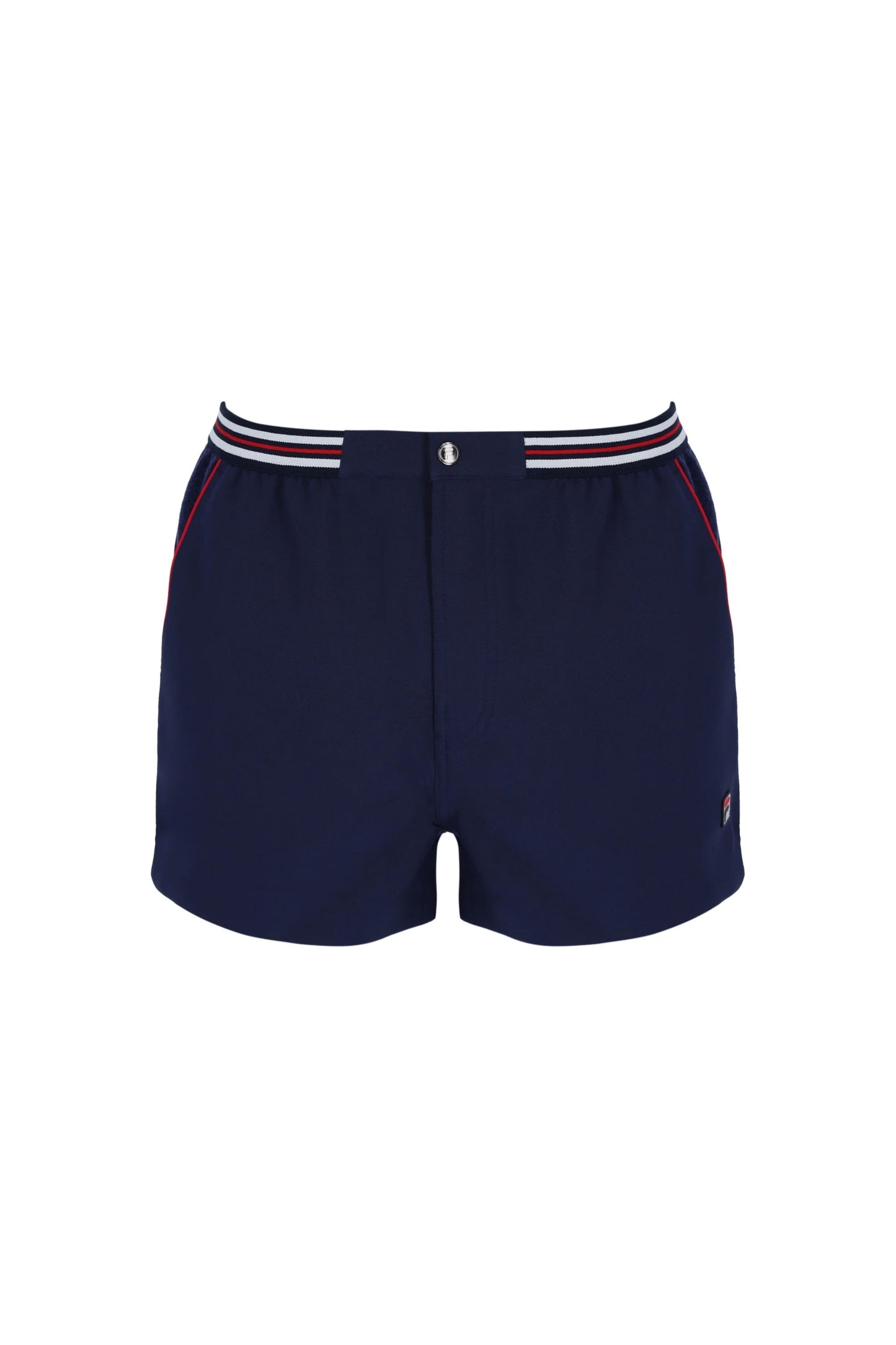 Short à rayures Fila Vintage Hightide 4 poches en tissu éponge Fila Navy