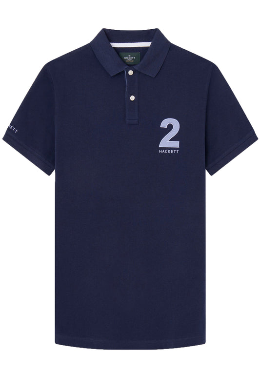 Hackett Heritage Number Polo Navy
