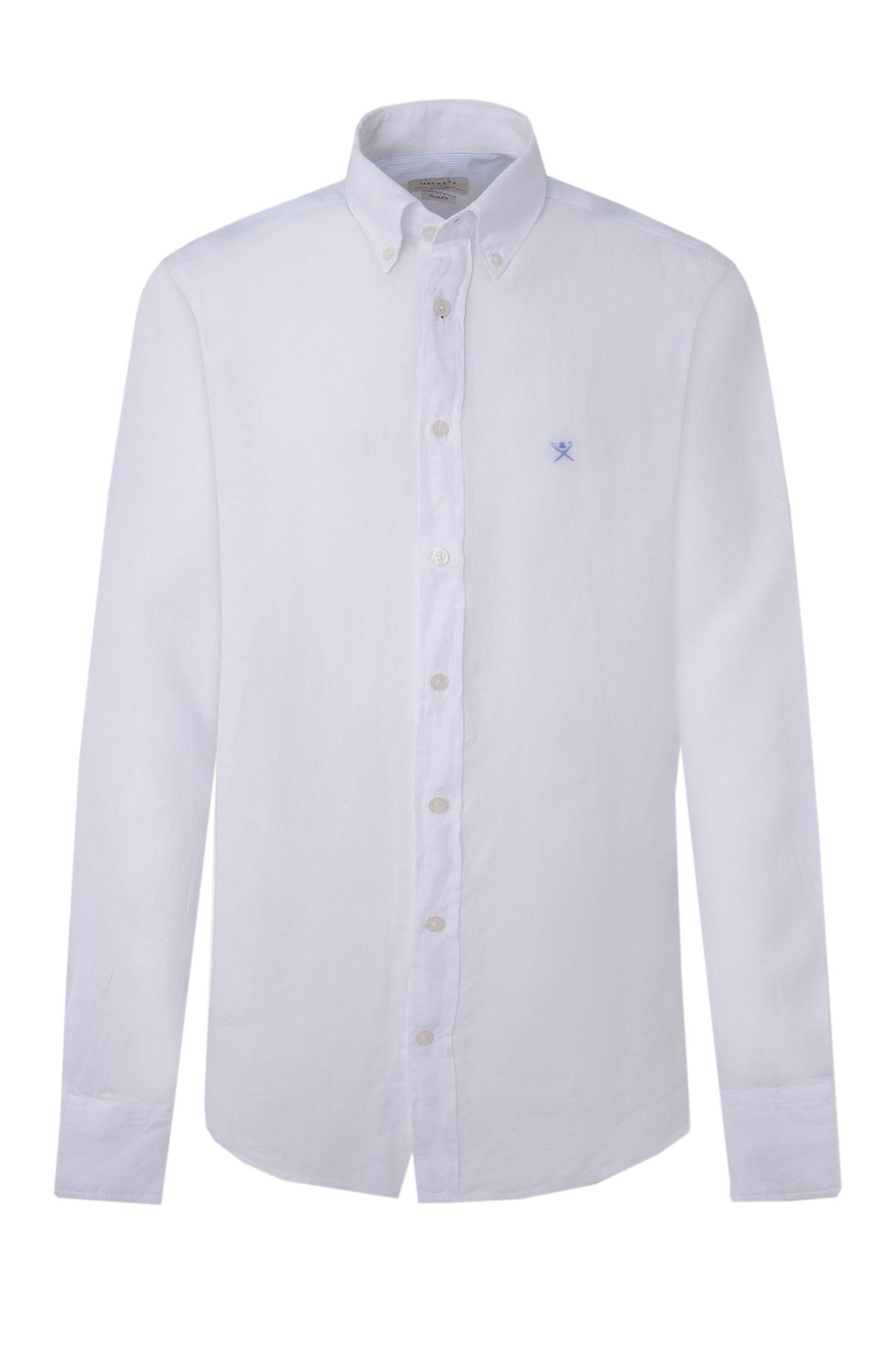 Hackett Linen Long Sleeved Shirt White