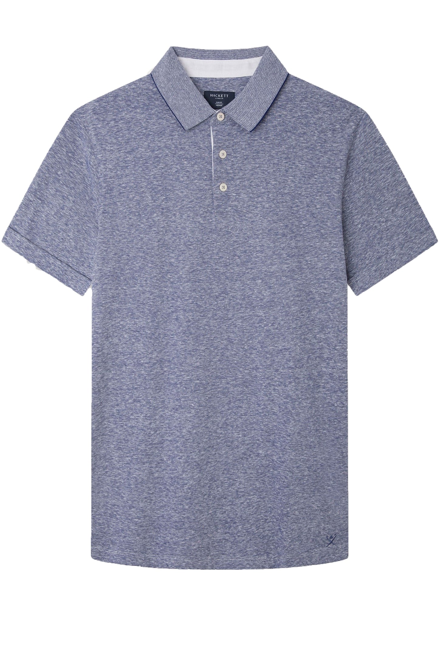 Polo Hackett in cotone e lino Filafil blu