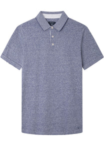 Hackett Cotton Linen Filafil Polo Shirt Blue Hackett