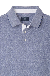 Hackett Cotton Linen Filafil Polo Shirt Blue Hackett