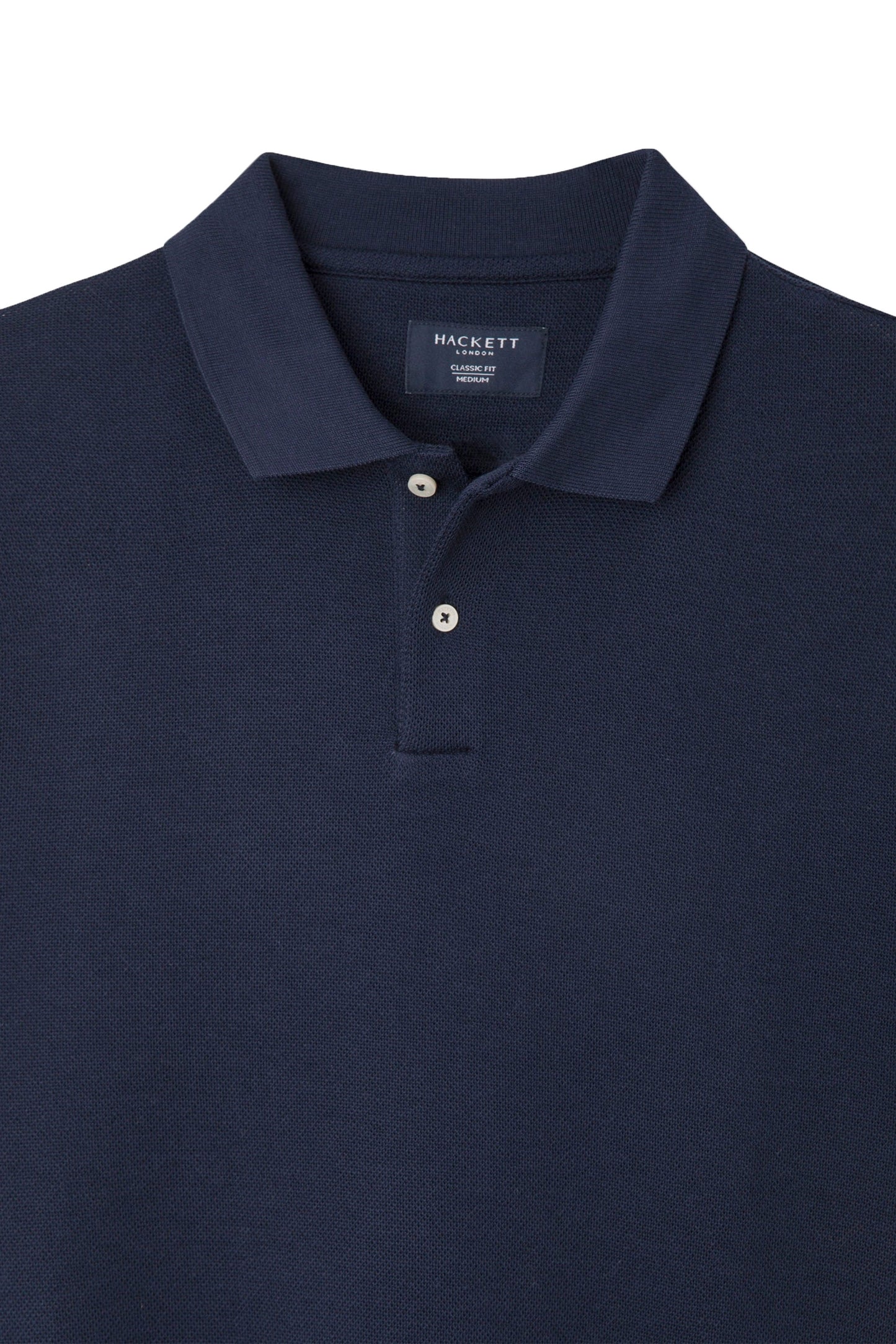 Hackett Stop Start Knit Polo Shirt Navy