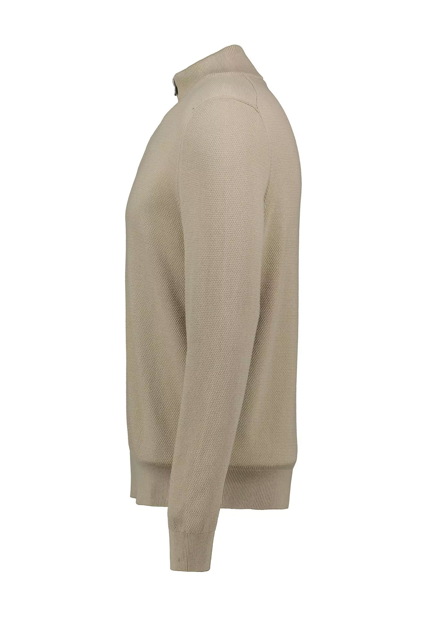 Boss Ebrando Half Zip Maglieria Beige Scuro