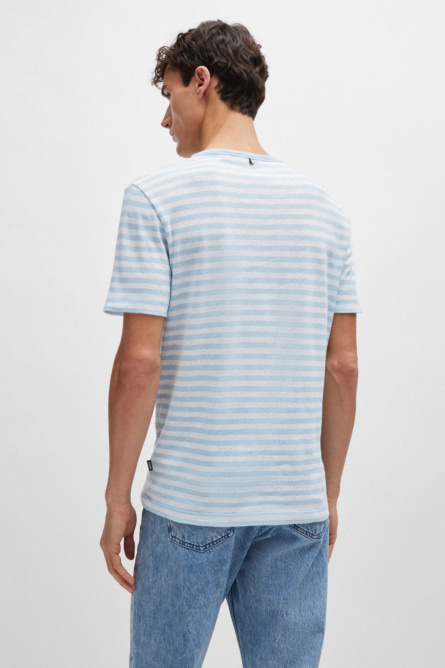 Boss Tiburt457 T-shirt Light Pastel Blue