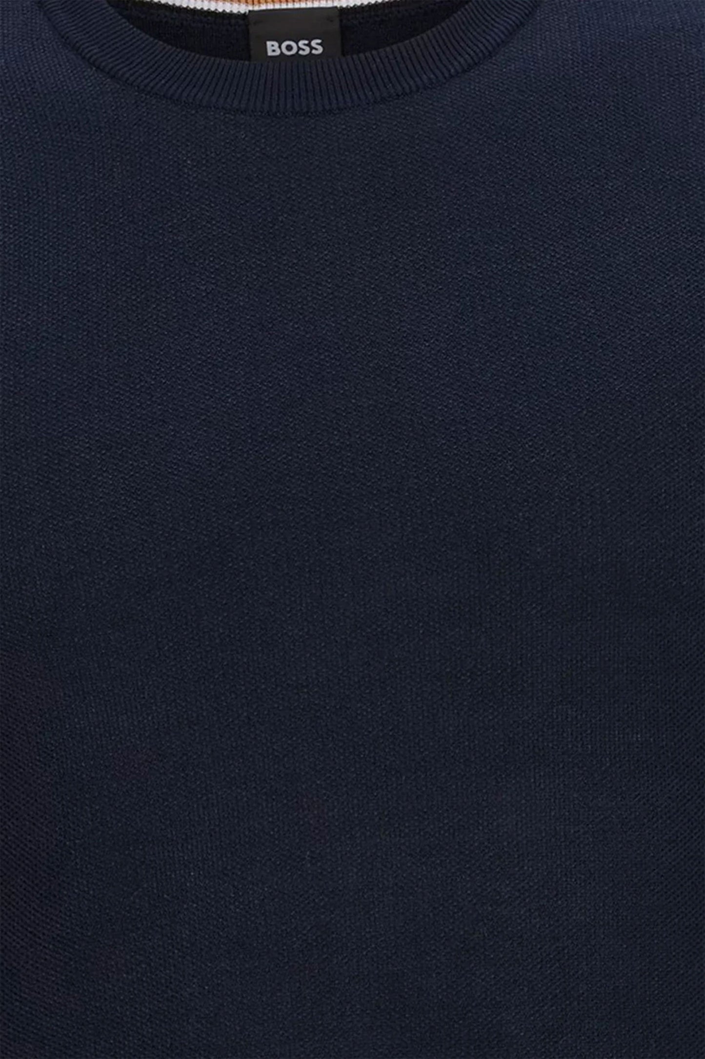 Boss Tantino Short Sleeved Crew Neck Knitwear Dark Blue