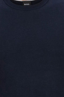 Boss Tantino Short Sleeved Crew Neck Knitwear Dark Blue BOSS Black