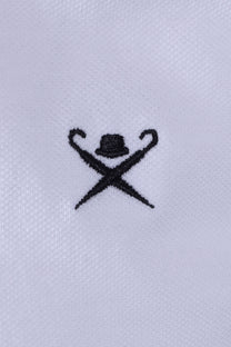 Hackett Swim Trim Palm Polo Shirt White Hackett