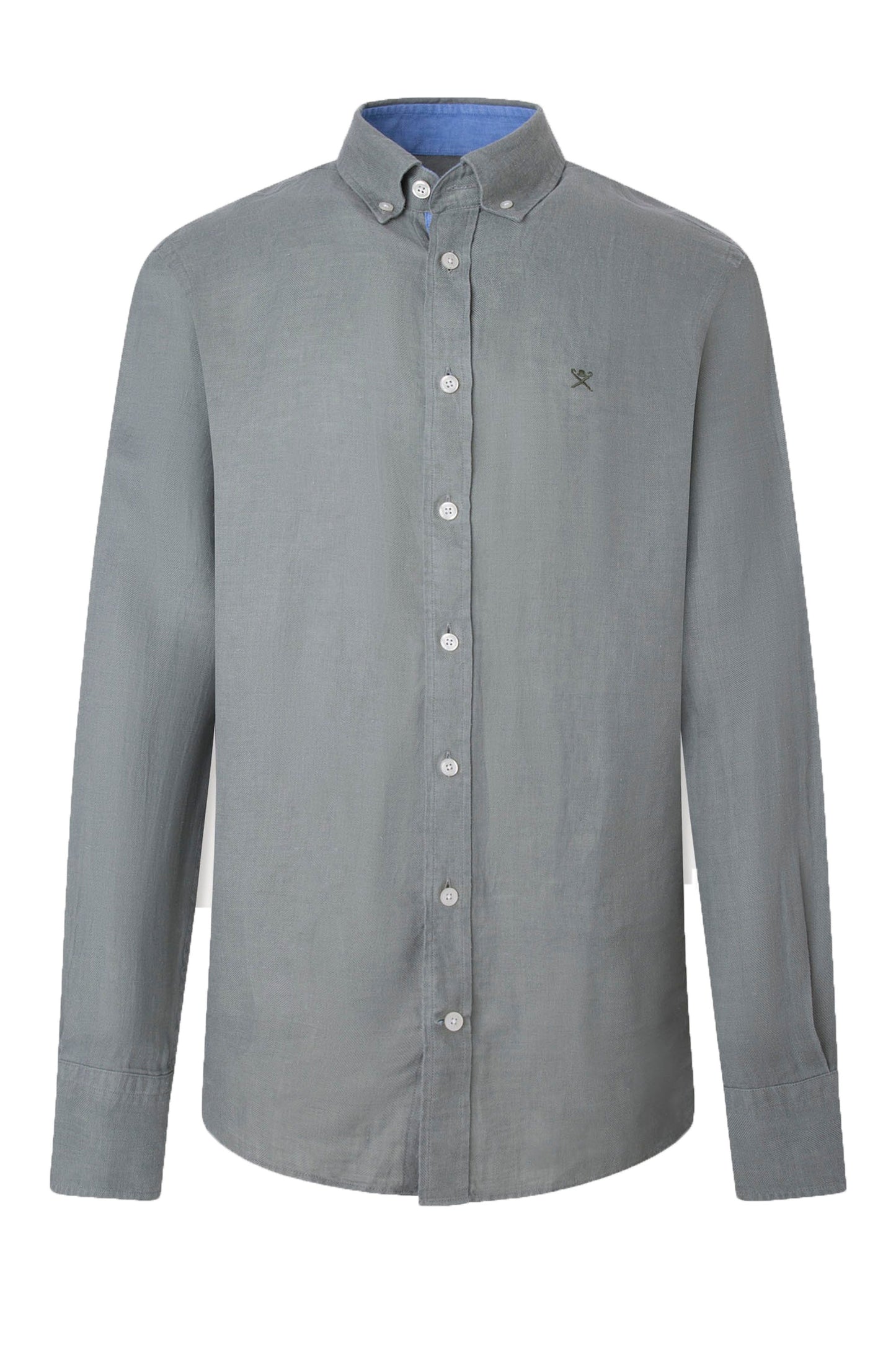 Chemise en lin à manches longues Hackett Vert