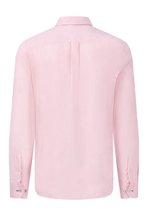 Fynch-Hatton Long Sleeved Oxford Button Down Collar Shirt Pink Fynch-Hatton