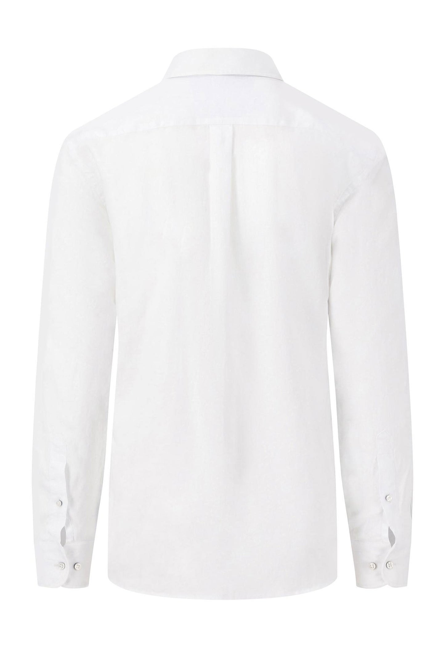 Fynch-hatton Long Sleeved Linen Shirt White