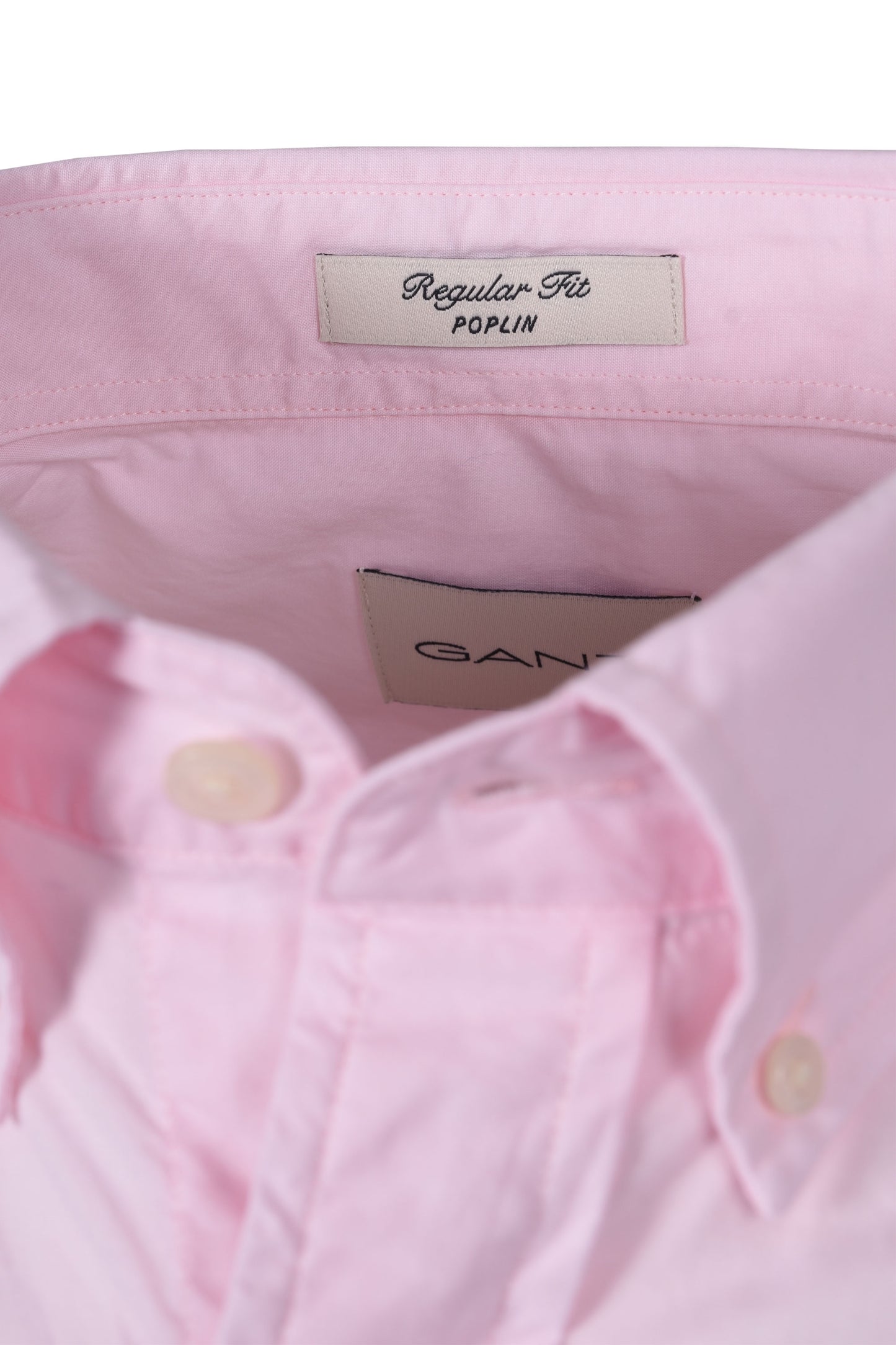 Camicia a maniche corte in popeline Gant Reg rosa chiaro