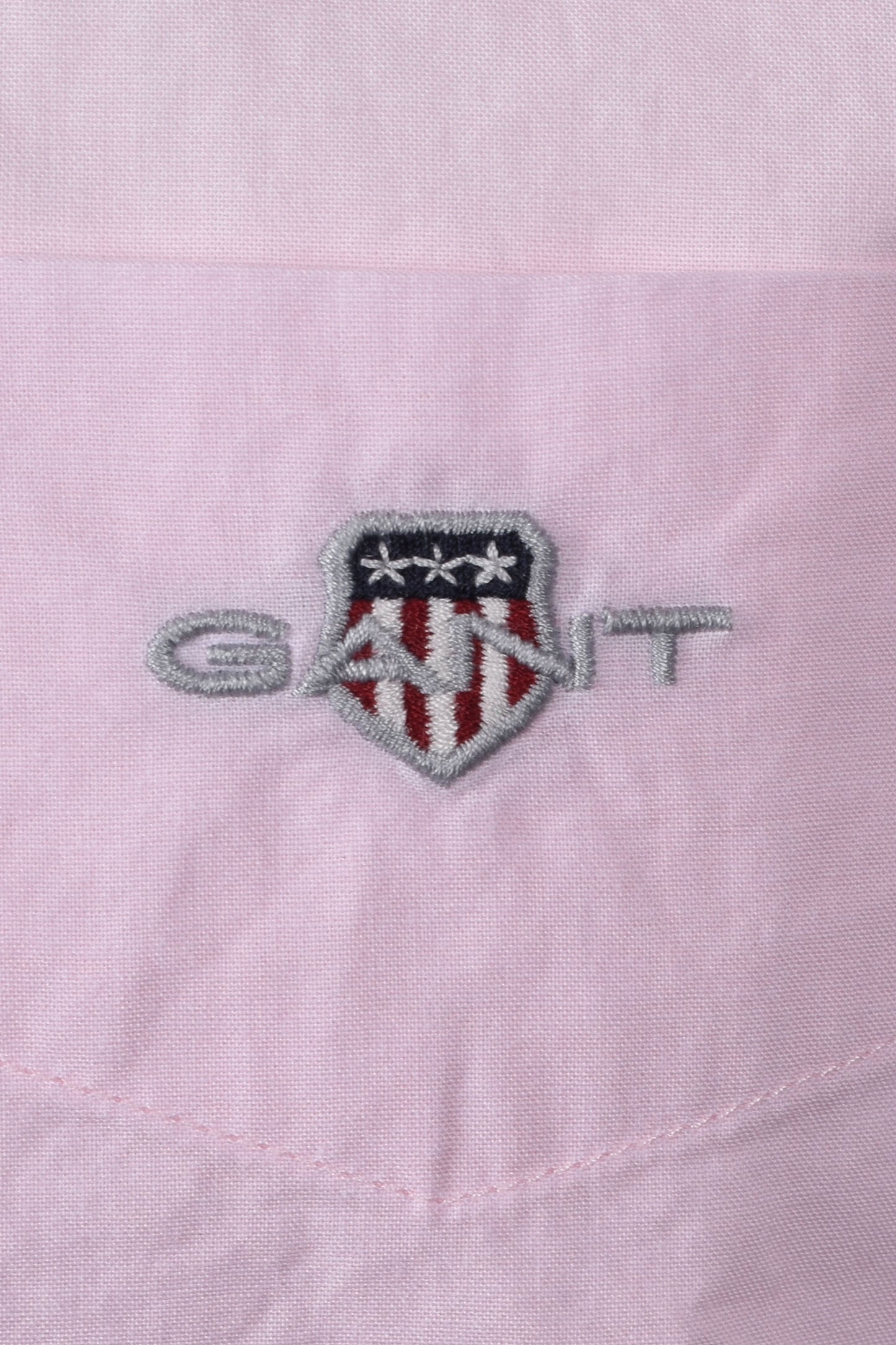 Camicia a maniche corte in popeline Gant Reg rosa chiaro