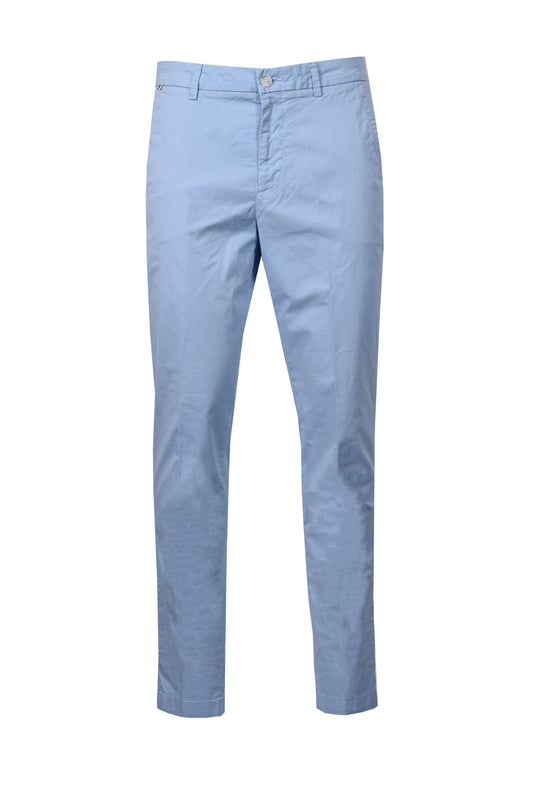 Pantaloni Boss Kaiton in cotone azzurro pastello