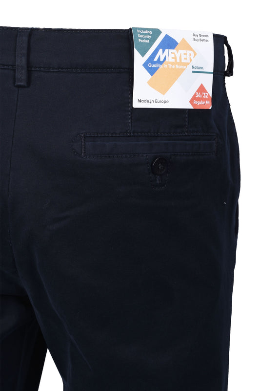 Meyer Roma Lightweight Cotton Chinos Navy