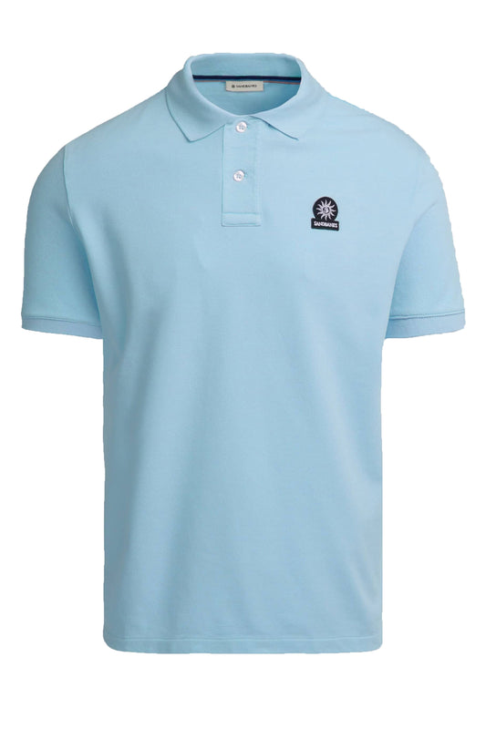 Polo avec logo Sandbanks Badge Bleu Cristal