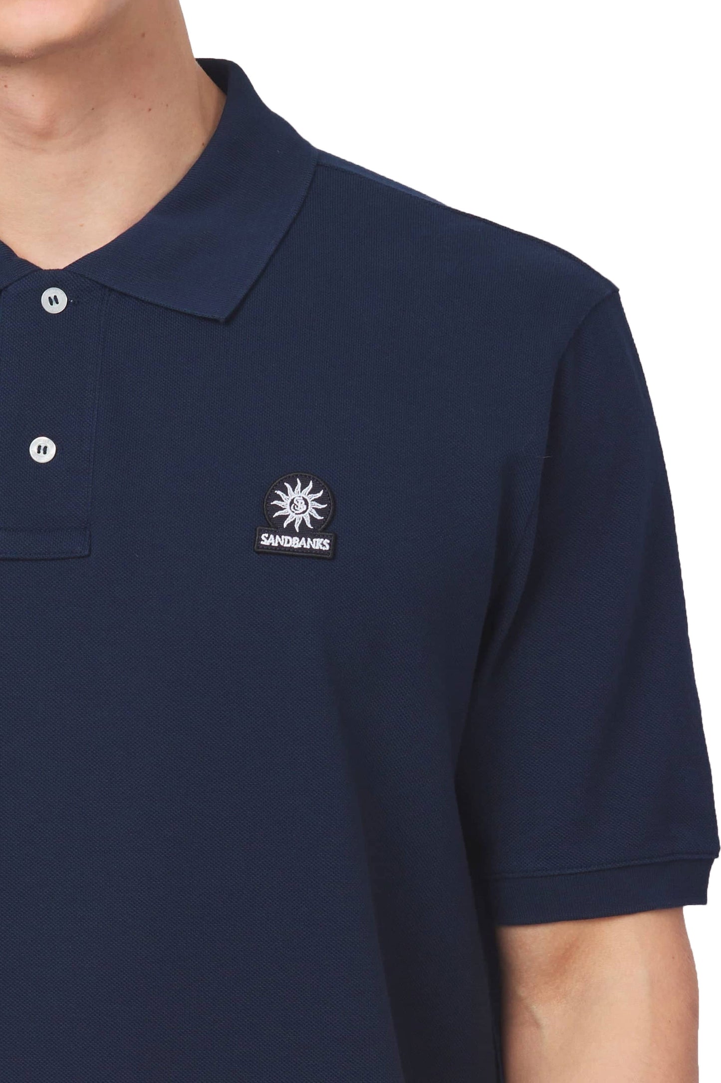 Sandbanks Badge Logo Polo Shirt Navy