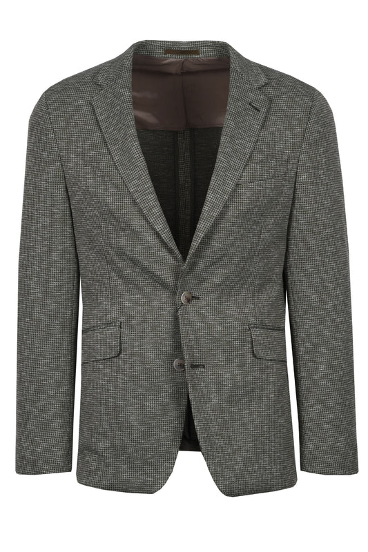 Hackett Ptooth Knit Cc Jacket Green