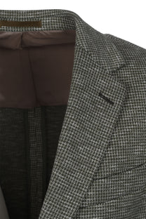 Hackett Ptooth Knit Cc Jacket Green Hackett