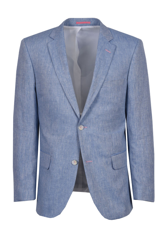 Veste en Lin Mazzelli Bleu Clair