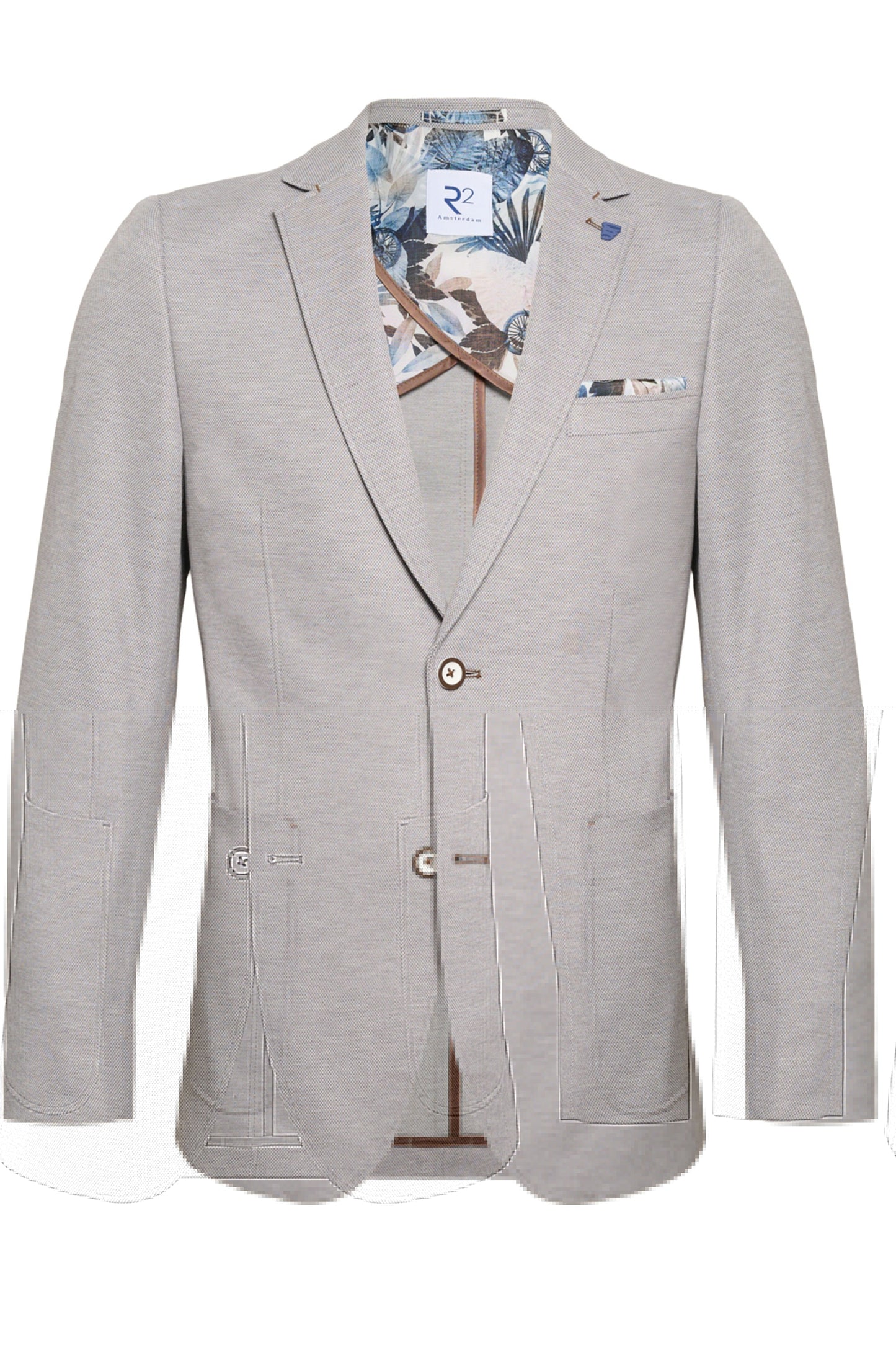 Giacca R2 Notch Lapel grigia