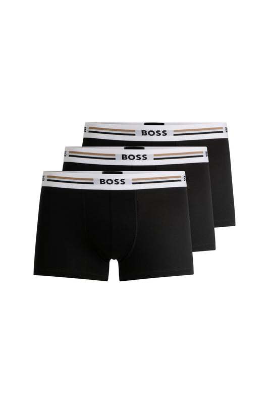 Boss Black 3 Pack Trunk Revive Boxers Black