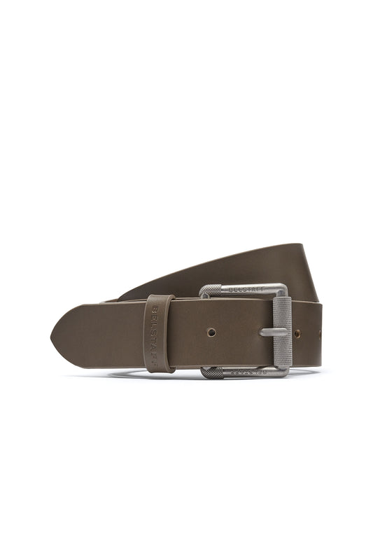 Cintura con fibbia a rullo Belstaff marrone terra