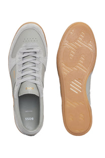BOSS Black Brandon_tenn_sdvlt Trainer Medium Grey Boss Footwear