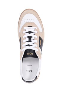 BOSS Black Brandon Tenn sdvlt Trainers Open Beige Boss Footwear
