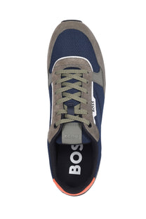 BOSS Black Kai Run Mesd Trainer Open Blue Boss Black