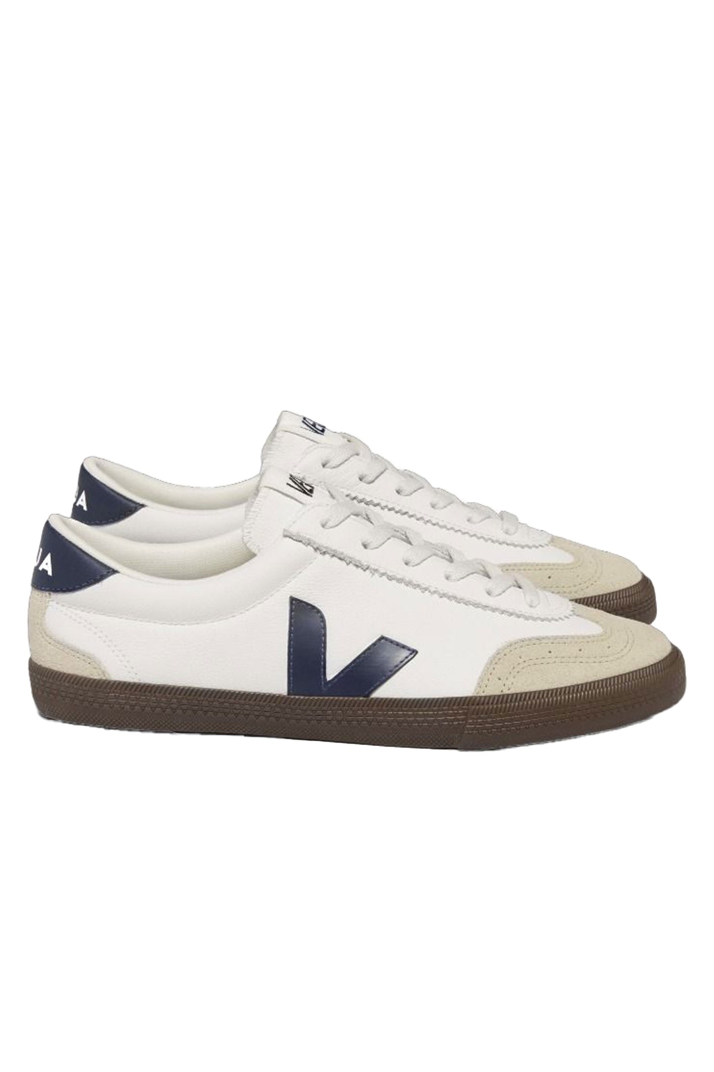 Veja Volley Leather Trainer Bianco/Nautico/Corteccia