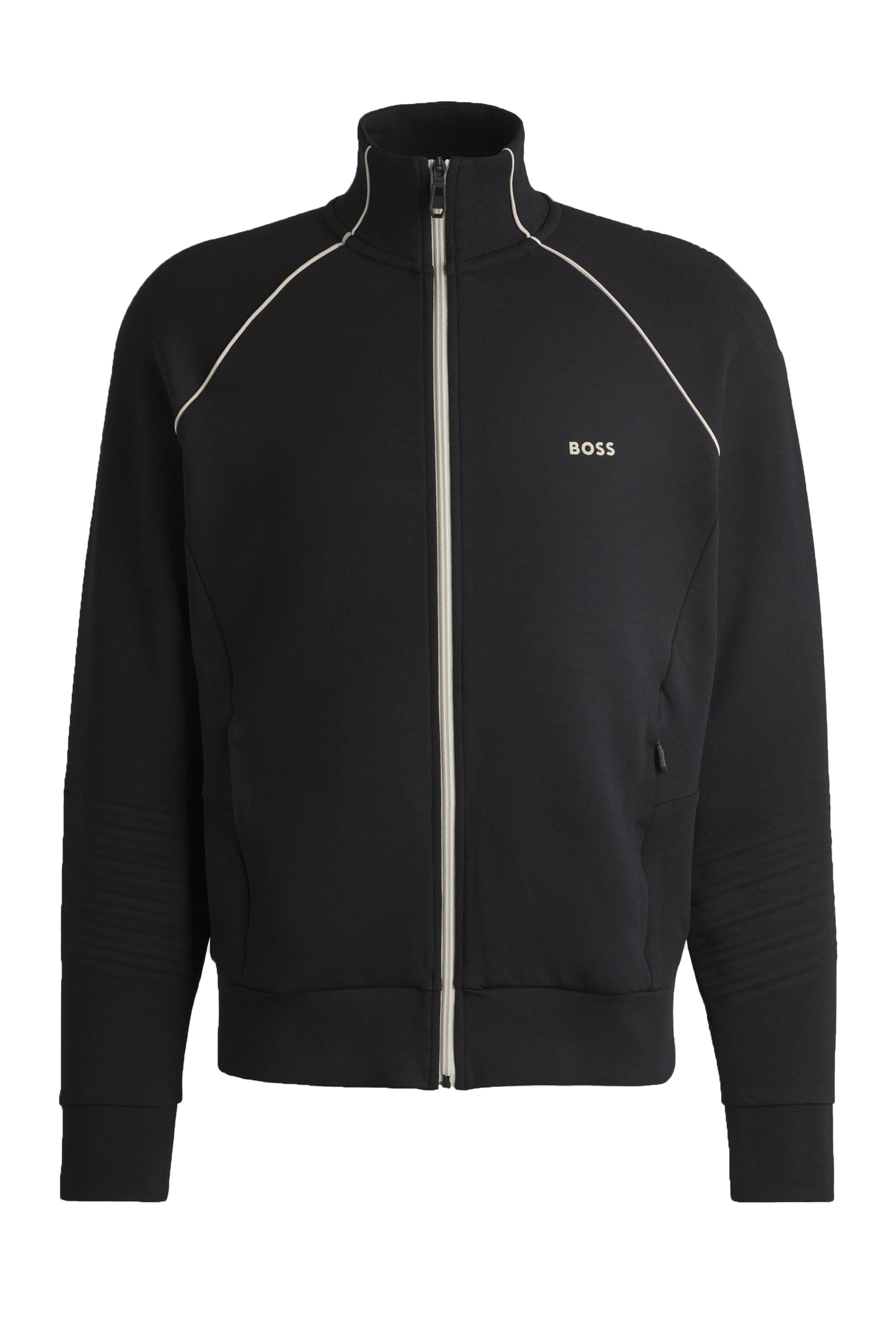 BOSS SKAZ 1 - Felpa Con Zip - Dark Blue Two/blu Scuro