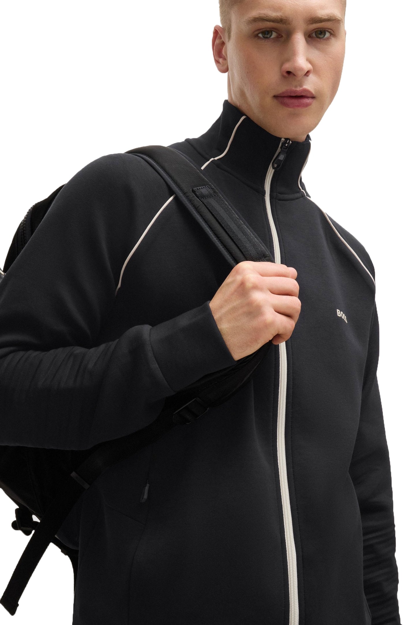 Pull à fermeture éclair Boss Skaz 1 noir