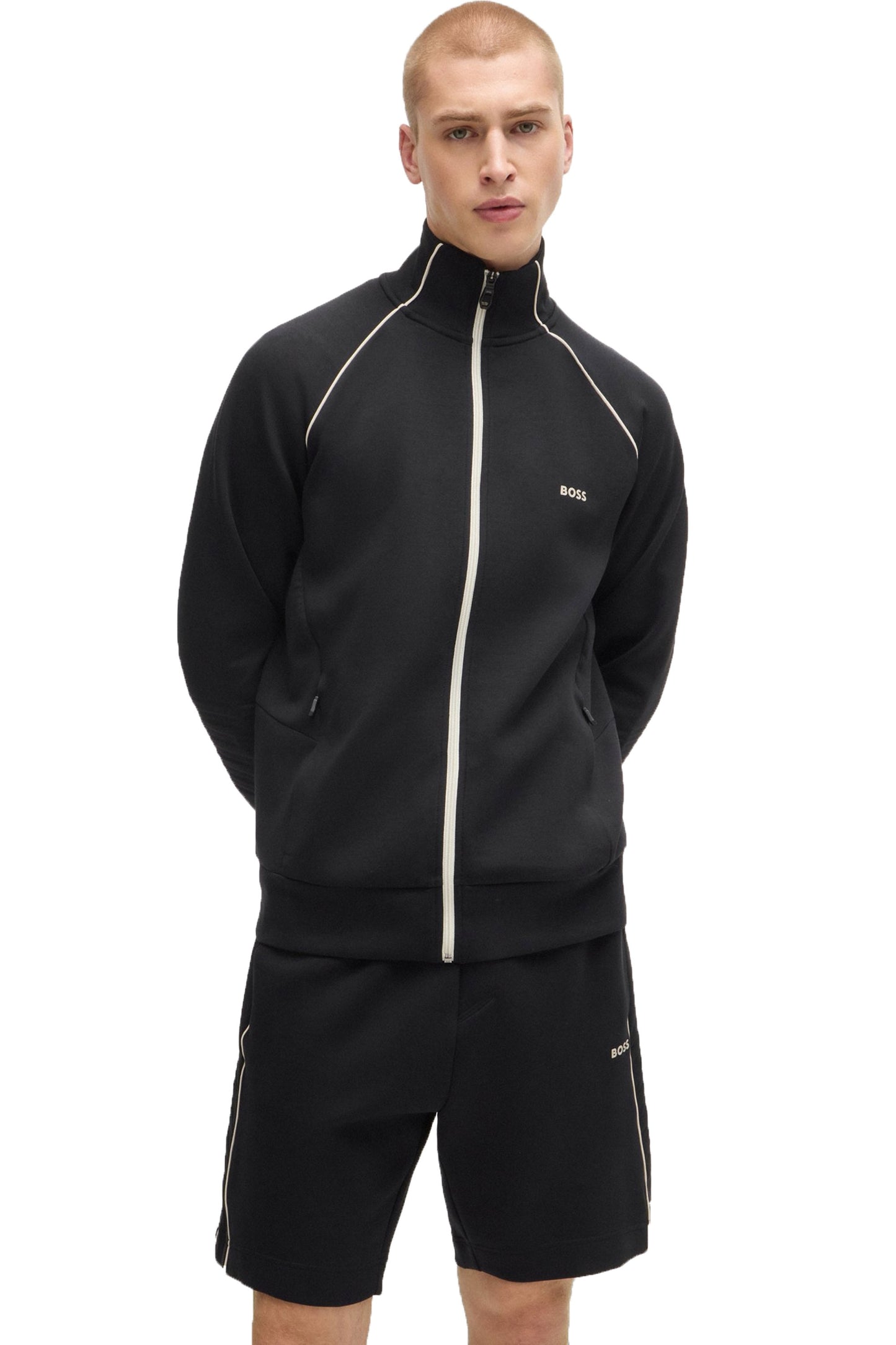 Pull à fermeture éclair Boss Skaz 1 noir