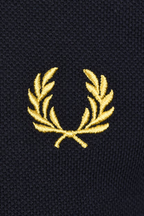 Fred Perry Twin Tipped Polo Shirt Navy/Ecru/Honey Comb Fred Perry