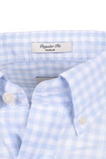 Gant Reg Poplin Gingham Shirt Light Blue Gant