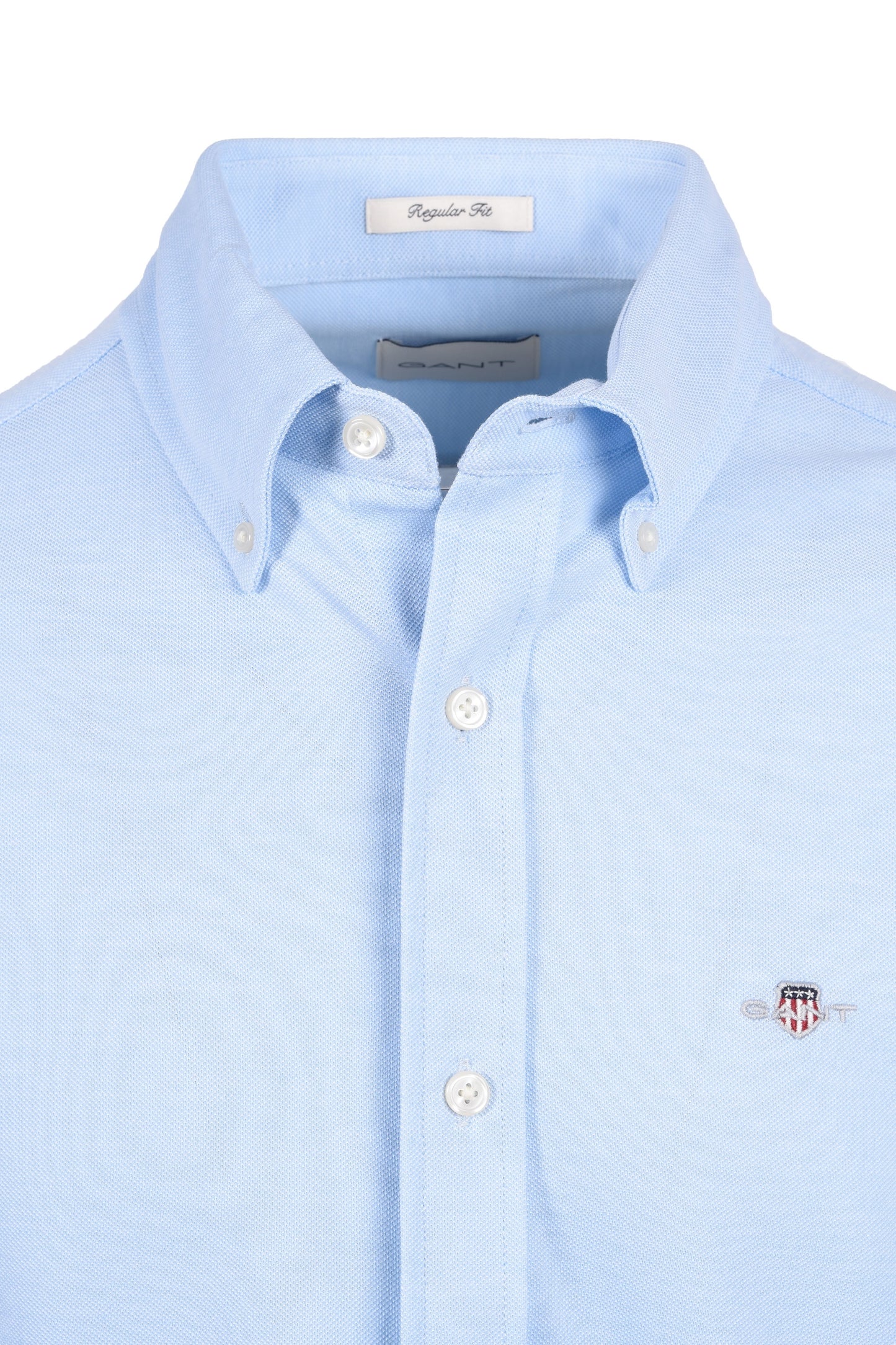 Camicia Gant Reg Jersey Pique Capri Blu