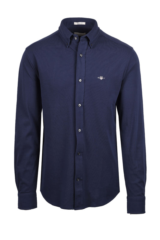 Camicia Gant Reg Jersey Piqué Marina